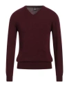 Colmar Man Sweater Burgundy Size L Wool, Viscose, Polyamide, Cashmere In Red