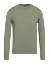 Colmar Man Sweater Sage Green Size L Cotton In Sage Green