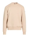 Colmar Man Sweatshirt Beige Size L Cotton, Polyester In Neutral