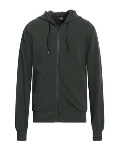 Colmar Man Sweatshirt Dark Green Size L Cotton, Polyamide, Elastane