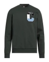 Colmar Man Sweatshirt Dark Green Size L Cotton, Polyester In Green
