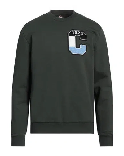 Colmar Man Sweatshirt Dark Green Size L Cotton, Polyester