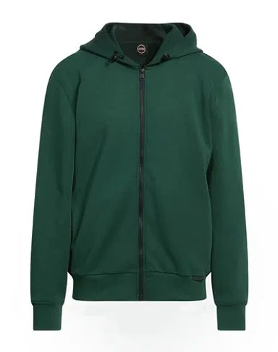 Colmar Man Sweatshirt Dark Green Size M Cotton, Polyester, Elastane