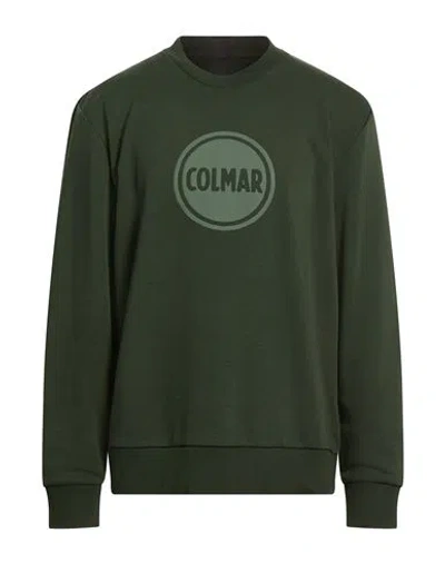 Colmar Man Sweatshirt Dark Green Size Xxxl Cotton, Polyester