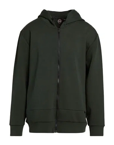 Colmar Man Sweatshirt Dark Green Size Xxxl Cotton, Polyester, Elastane In Black