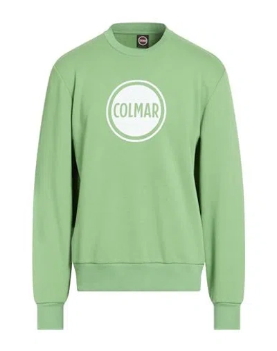Colmar Man Sweatshirt Light Green Size L Cotton, Polyester