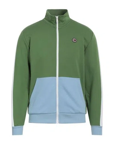 Colmar Man Sweatshirt Light Green Size L Cotton, Polyester
