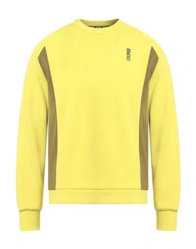 Colmar Man Sweatshirt Lime Green Size L Polyester, Viscose, Elastane In Pink