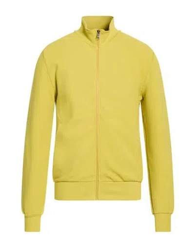 Colmar Man Sweatshirt Lime Green Size M Cotton, Polyamide, Elastane