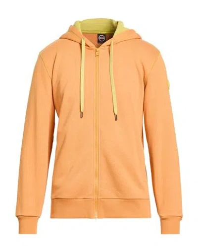 Colmar Man Sweatshirt Mandarin Size L Cotton, Polyester In Orange