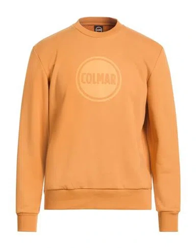 Colmar Man Sweatshirt Mandarin Size L Cotton, Polyester In Orange