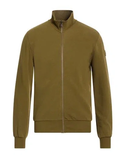 Colmar Man Sweatshirt Military Green Size L Cotton, Polyamide, Elastane