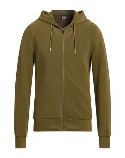 Colmar Man Sweatshirt Military Green Size L Cotton, Polyamide, Elastane