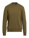 Colmar Man Sweatshirt Military Green Size L Cotton, Polyester