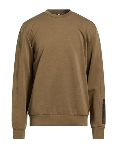 Colmar Man Sweatshirt Military Green Size Xxxl Cotton, Polyester, Elastane In Brown