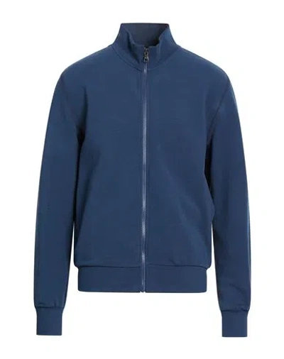 Colmar Man Sweatshirt Navy Size L Cotton, Polyamide, Elastane In Blue