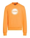 Colmar Man Sweatshirt Orange Size L Cotton, Polyester In Orange