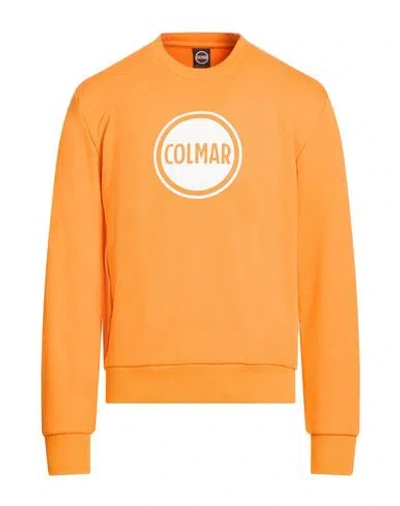 Colmar Man Sweatshirt Orange Size L Cotton, Polyester