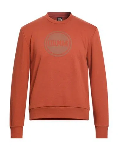 Colmar Man Sweatshirt Rust Size M Cotton, Polyester In Brown
