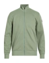 Colmar Man Sweatshirt Sage Green Size L Cotton In Green