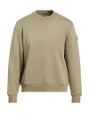 Colmar Man Sweatshirt Sage Green Size S Cotton, Polyester In Green
