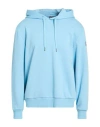 Colmar Man Sweatshirt Sky Blue Size Xxl Cotton, Polyester In Blue