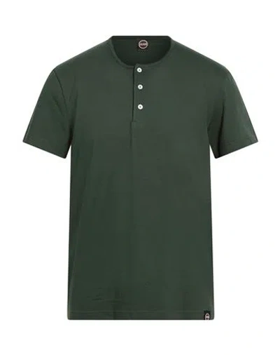 Colmar Man T-shirt Dark Green Size S Cotton