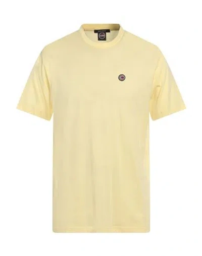 Colmar Man T-shirt Pastel Yellow Size L Cotton, Modal