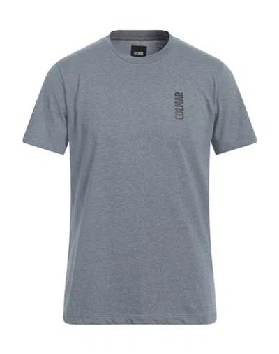 Colmar Man T-shirt Slate Blue Size L Polyester, Cotton
