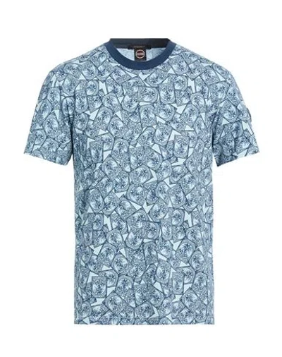 Colmar Man T-shirt Blue Size L Cotton, Elastane