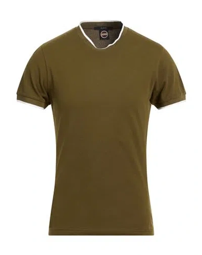 Colmar Man T-shirt Military Green Size L Cotton, Elastane