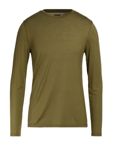 Colmar Man T-shirt Military Green Size L Lyocell, Wool