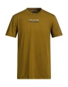 Colmar Man T-shirt Military Green Size L Polyester, Cotton In Pink