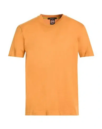 Colmar Man T-shirt Orange Size L Cotton In Animal Print