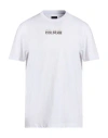 Colmar Man T-shirt White Size L Polyester, Cotton In Orange