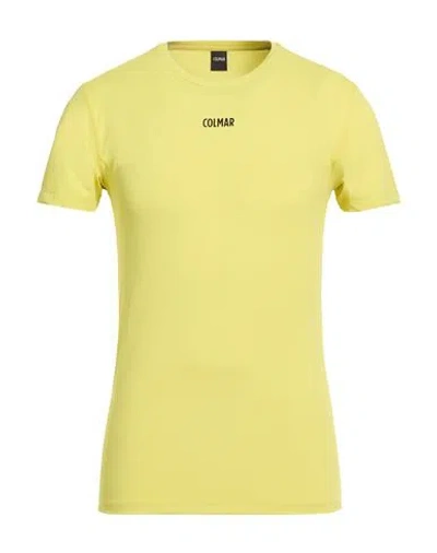 Colmar Man T-shirt Yellow Size L Polyester, Elastane In Green