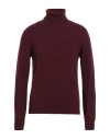 Colmar Man Turtleneck Burgundy Size L Wool, Viscose, Polyamide, Cashmere In Red