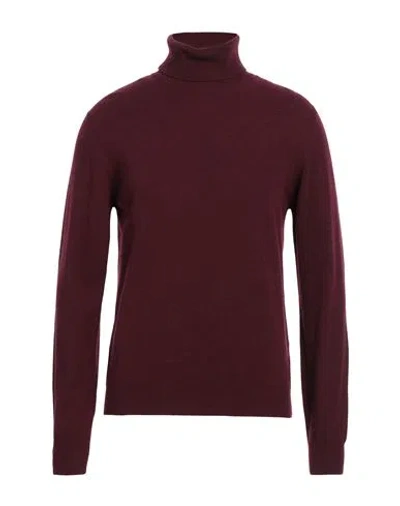 Colmar Man Turtleneck Burgundy Size L Wool, Viscose, Polyamide, Cashmere In Red