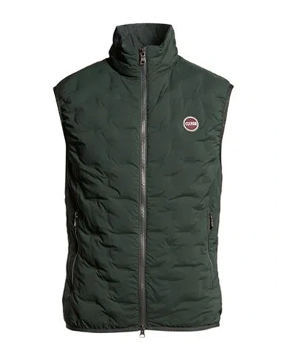 Colmar Man Vest Dark Green Size 42 Polyester, Elastane In Multi