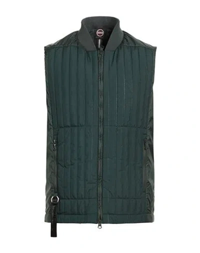 Colmar Man Vest Dark Green Size 46 Polyester