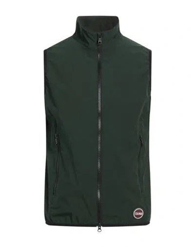 Colmar Man Vest Dark Green Size 50 Polyester, Elastane