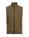 Colmar Man Vest Khaki Size 38 Polyester, Elastane In Beige