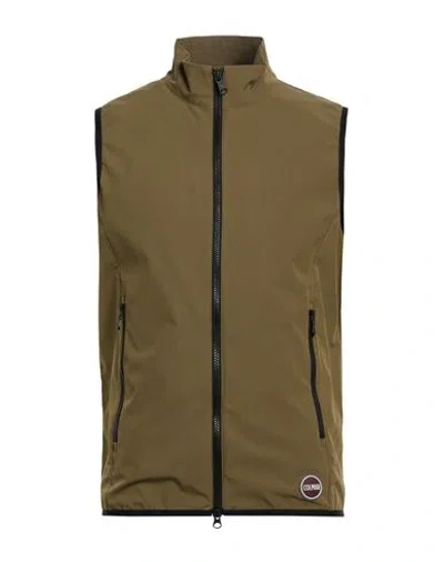 Colmar Man Vest Khaki Size 38 Polyester, Elastane In Beige