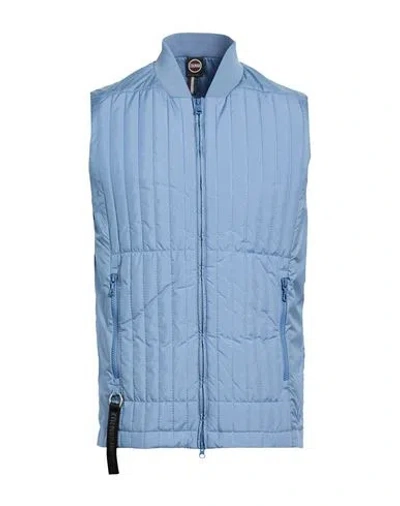 Colmar Man Vest Light Blue Size 46 Polyester