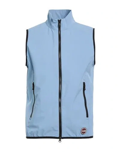 Colmar Man Vest Light Blue Size 46 Polyester, Elastane