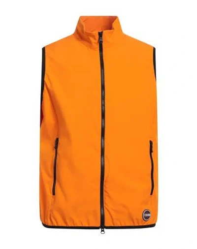 Colmar Man Vest Orange Size 40 Polyester, Elastane