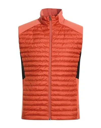 Colmar Man Vest Rust Size 44 Polyester, Polyamide, Elastane In Red