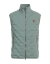 Colmar Man Vest Sage Green Size 42 Polyester, Elastane In Gray