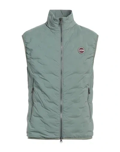 Colmar Man Vest Sage Green Size 42 Polyester, Elastane In Gray