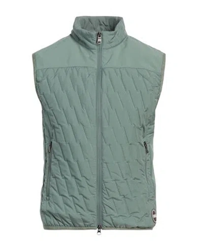 Colmar Man Vest Sage Green Size 44 Polyester, Elastane